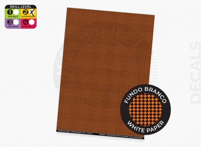 MM01003 - Black & Orange Houndstooth pattern