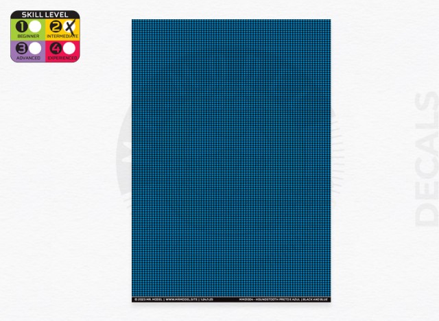 MM01004 - Black & Blue Houndstooth pattern