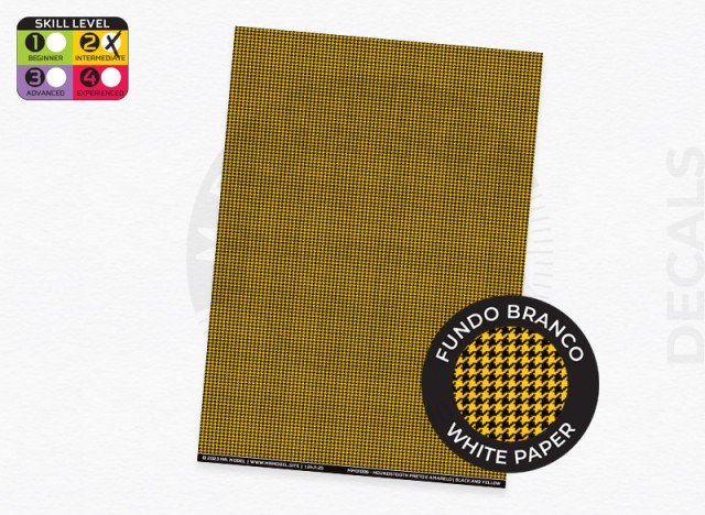 MM01006 - Black & Yellow Houndstooth pattern