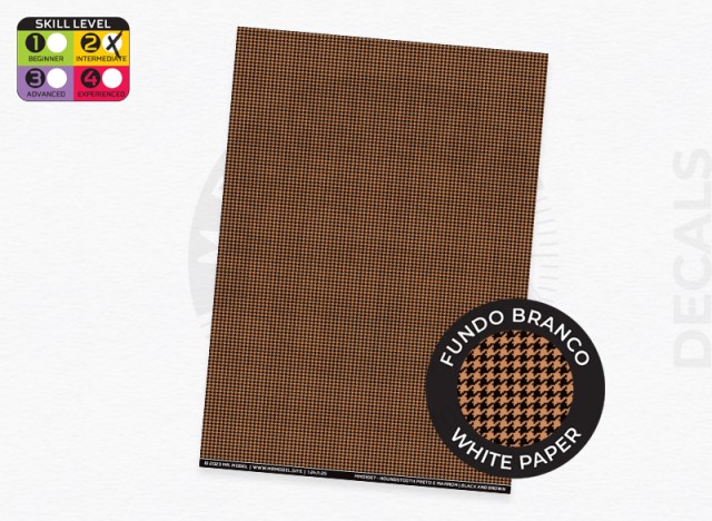 MM01007 - Black & Brown Houndstooth pattern