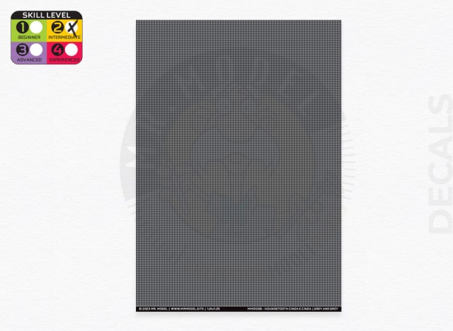 MM01008 - Grey & Grey Houndstooth pattern