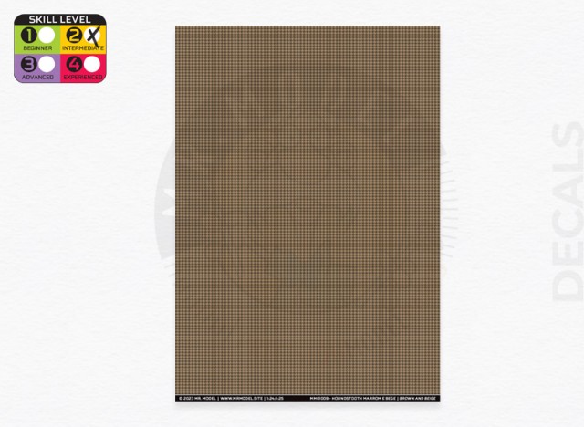 MM01009 - Brown and Beige Houndstooth pattern
