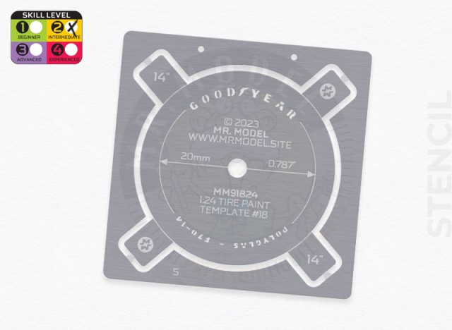 MM91824 - 1:24 Tire Paint Template 18