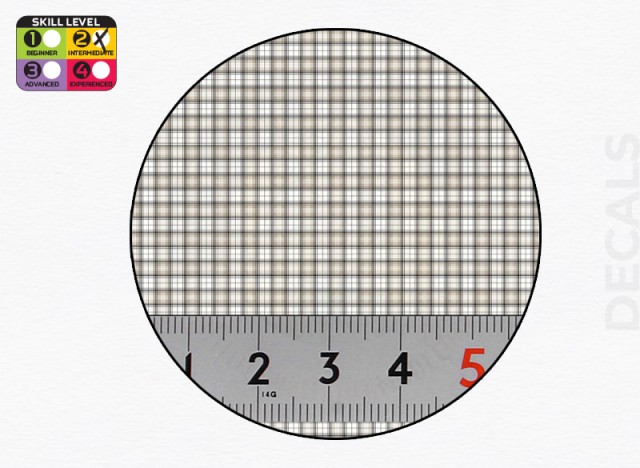 MM0140 - Plaid pattern decal 1 - white