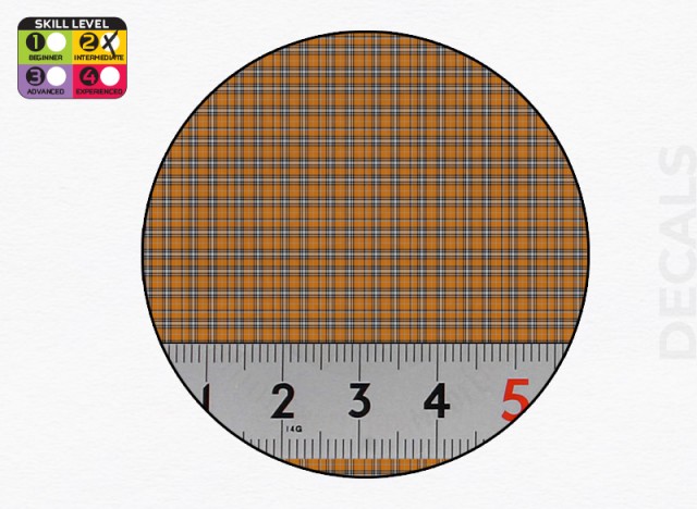 MM0141 - Plaid pattern decal 2 - white