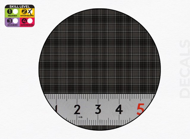 MM0149 - Plaid pattern decal 10 - white