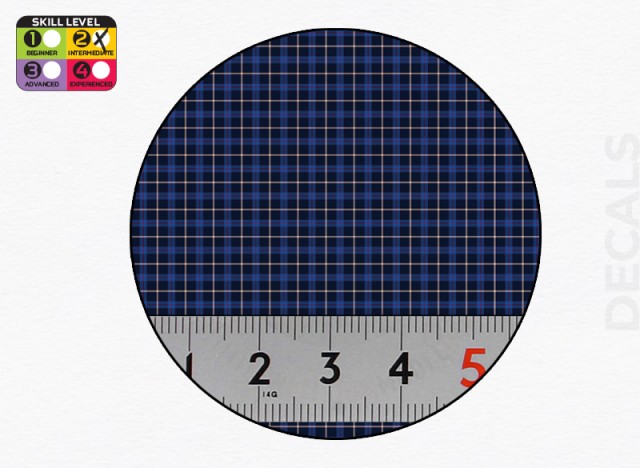 MM0148 - Plaid pattern decal 9 - white