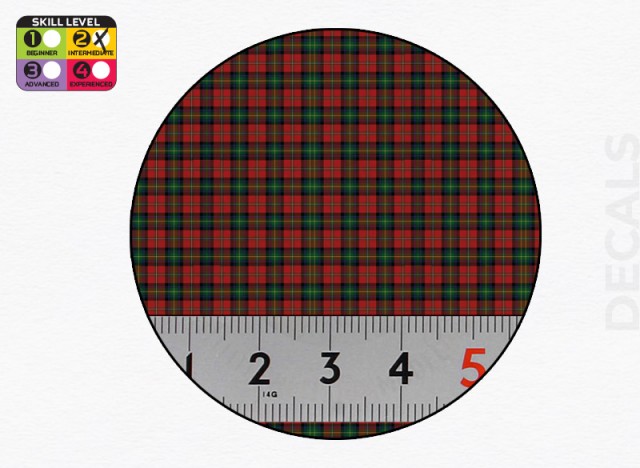 MM0145 - Plaid pattern decal 6 - white