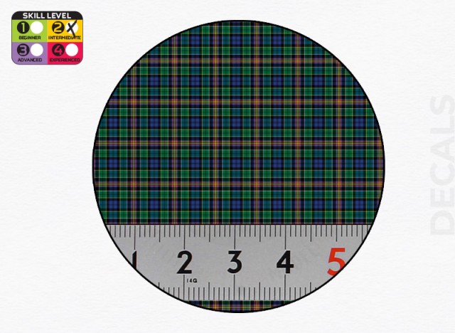 MM0144 - Plaid pattern decal 5 - white