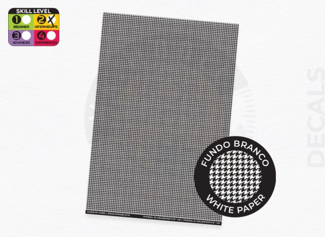 MM0106w - Houndstooth pattern decal 2 - white