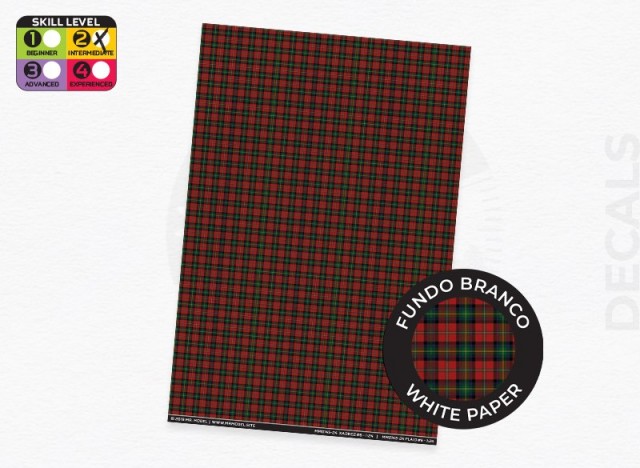 MM0145 - Plaid pattern decal 6 - white