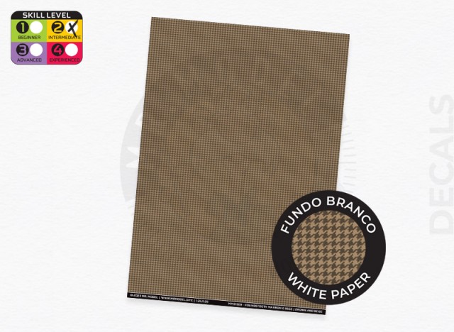MM01009 - Brown and Beige Houndstooth pattern