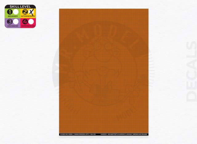 MM01010 - Brown and Orange Houndstooth pattern
